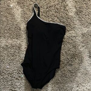 Anne Cole Black One-Shoulder bathing suit